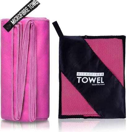 Microfiber Quick Dry Gym Towel Silver ION Odorfree Absorbent Fiber Fast Drying Workout Gear for Body Sweat Working Out