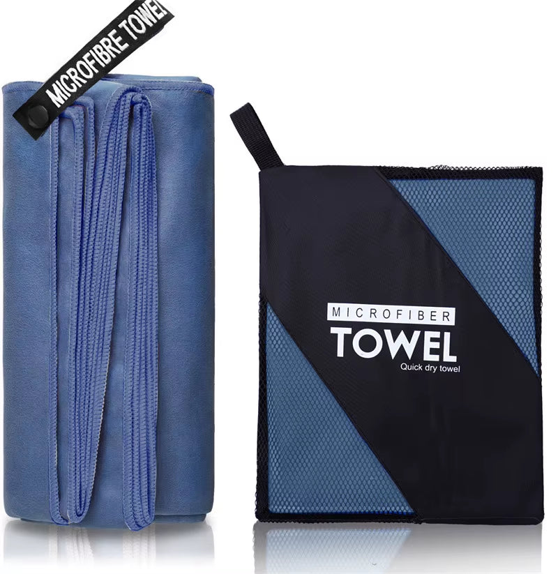 Microfiber Quick Dry Gym Towel Silver ION Odorfree Absorbent Fiber Fast Drying Workout Gear for Body Sweat Working Out