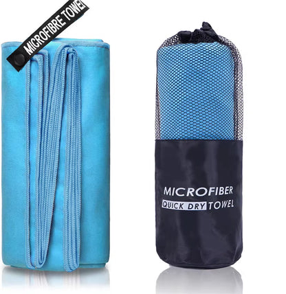 Microfiber Quick Dry Gym Towel Silver ION Odorfree Absorbent Fiber Fast Drying Workout Gear for Body Sweat Working Out
