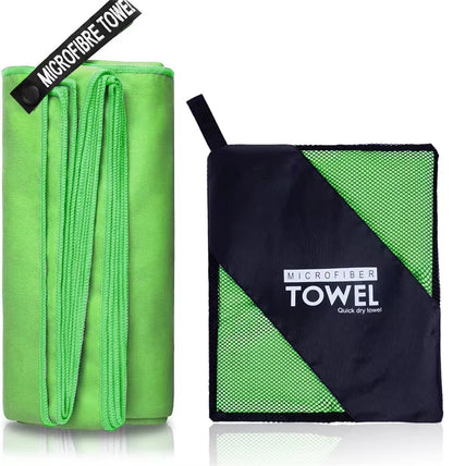Microfiber Quick Dry Gym Towel Silver ION Odorfree Absorbent Fiber Fast Drying Workout Gear for Body Sweat Working Out