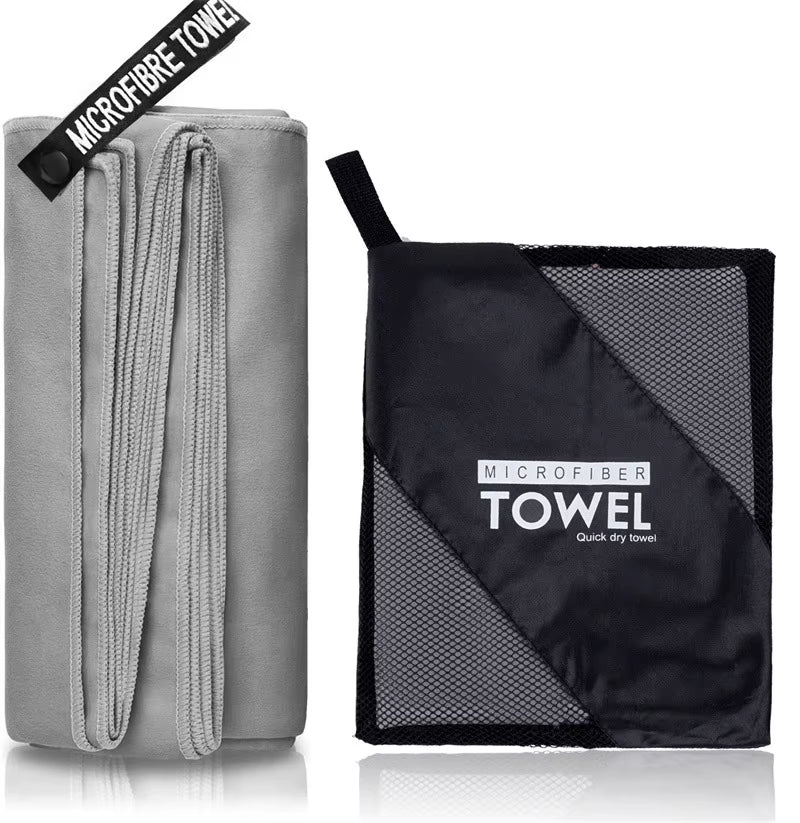 Microfiber Quick Dry Gym Towel Silver ION Odorfree Absorbent Fiber Fast Drying Workout Gear for Body Sweat Working Out