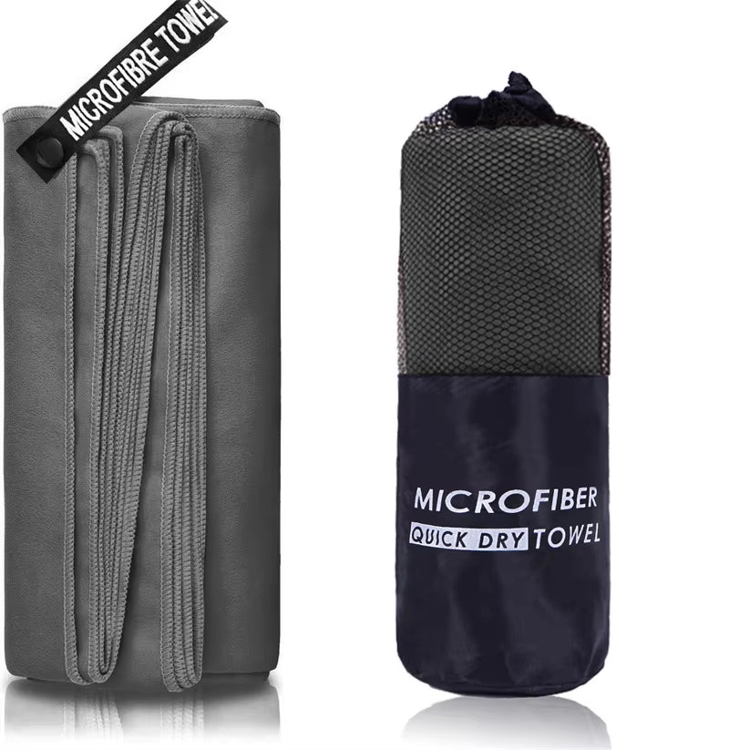 Microfiber Quick Dry Gym Towel Silver ION Odorfree Absorbent Fiber Fast Drying Workout Gear for Body Sweat Working Out