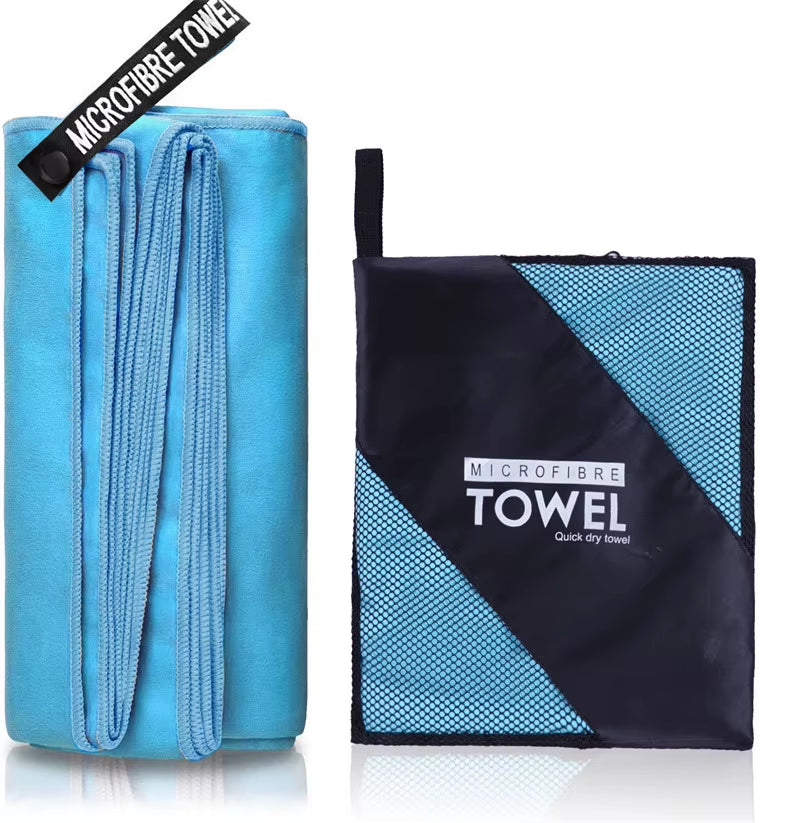 Microfiber Quick Dry Gym Towel Silver ION Odorfree Absorbent Fiber Fast Drying Workout Gear for Body Sweat Working Out