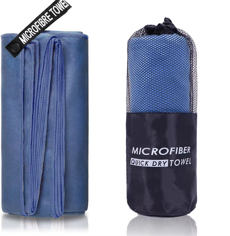 Microfiber Quick Dry Gym Towel Silver ION Odorfree Absorbent Fiber Fast Drying Workout Gear for Body Sweat Working Out