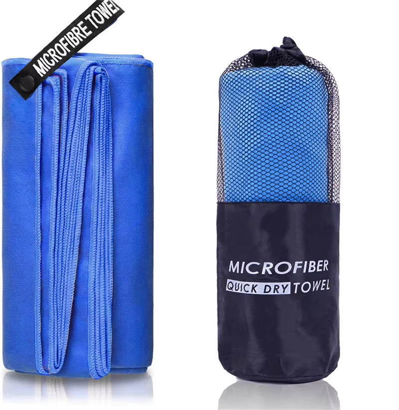 Microfiber Quick Dry Gym Towel Silver ION Odorfree Absorbent Fiber Fast Drying Workout Gear for Body Sweat Working Out