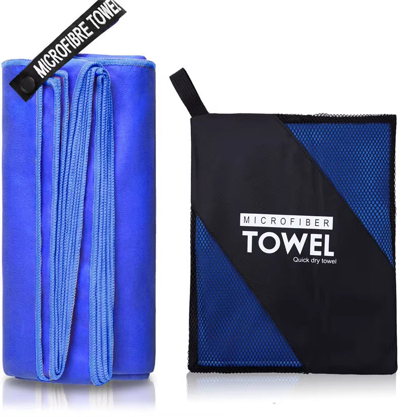 Microfiber Quick Dry Gym Towel Silver ION Odorfree Absorbent Fiber Fast Drying Workout Gear for Body Sweat Working Out