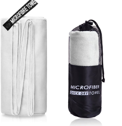 Microfiber Quick Dry Gym Towel Silver ION Odorfree Absorbent Fiber Fast Drying Workout Gear for Body Sweat Working Out